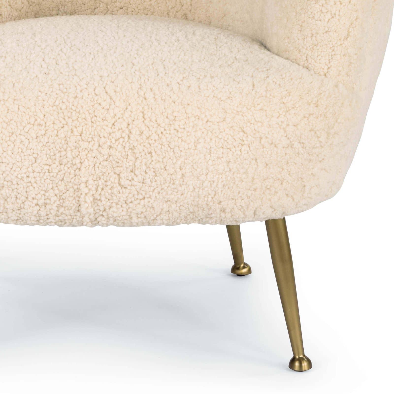 Faux sheepskin tub chair clearance